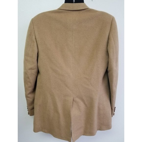 Stafford Executive Tan Brown Camel Hair Sports Coat Jacket Blazer 44L - Picture 5 of 10